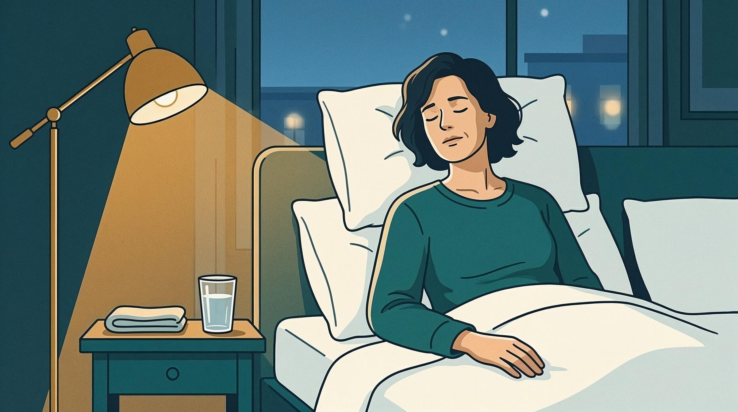 Personne dormant surélevée pour soulager une rage de dent nocturne